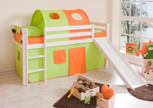 comprar cama bali con tobogan cortinas verde naranja y somier-1