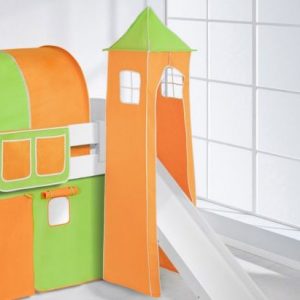 comprar torre verde naranja para cama infantil